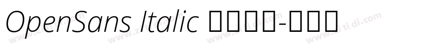 OpenSans Italic 常规斜体字体转换